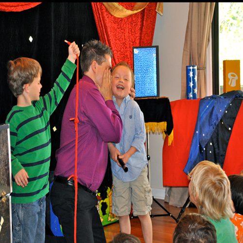 Everyone enjoy Denver kids magician Chad Wonder's magic show