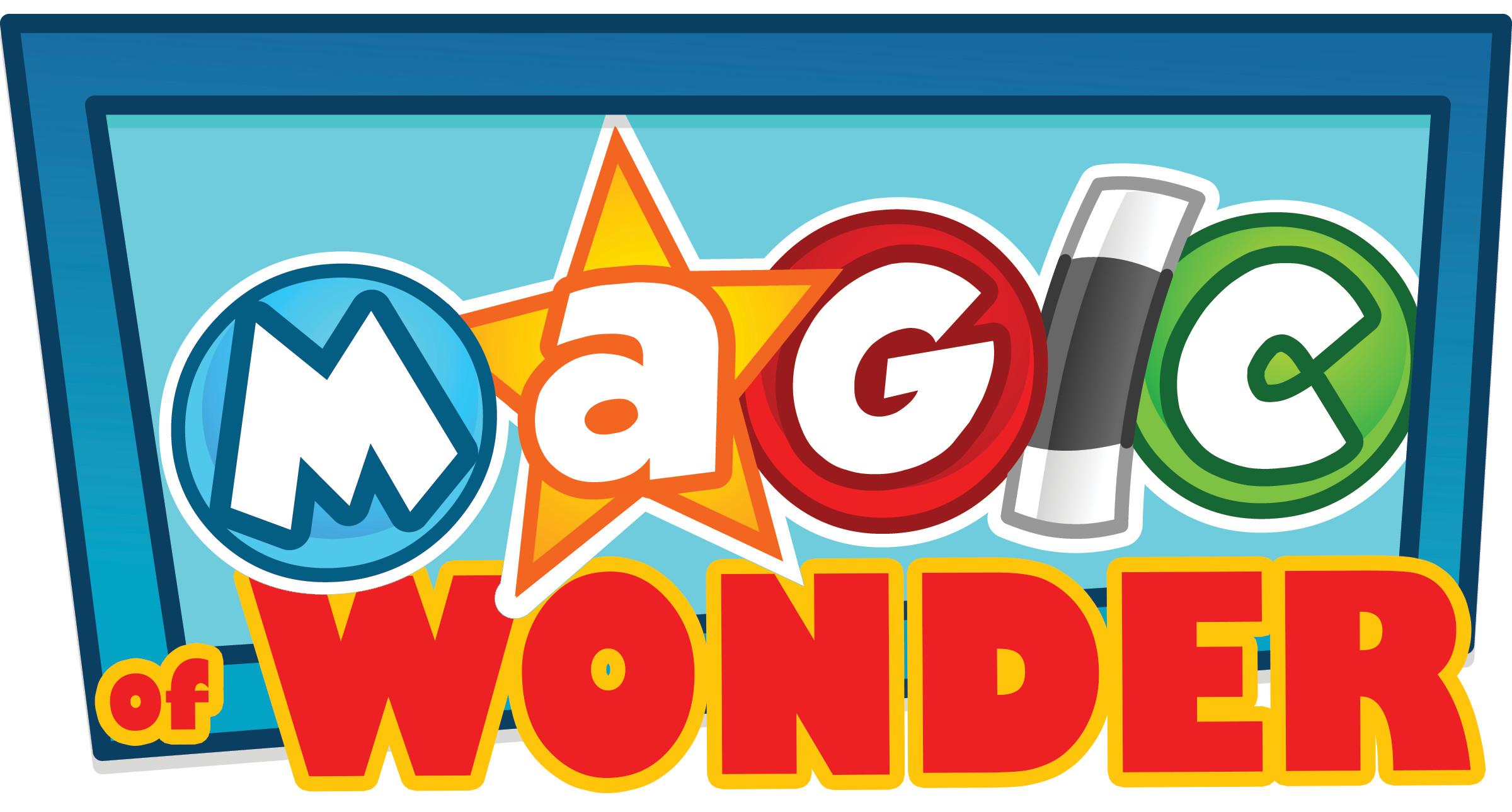 Chad Wonders Logo colorful Yellow Chad and Red Wonder with a stylized Magic
